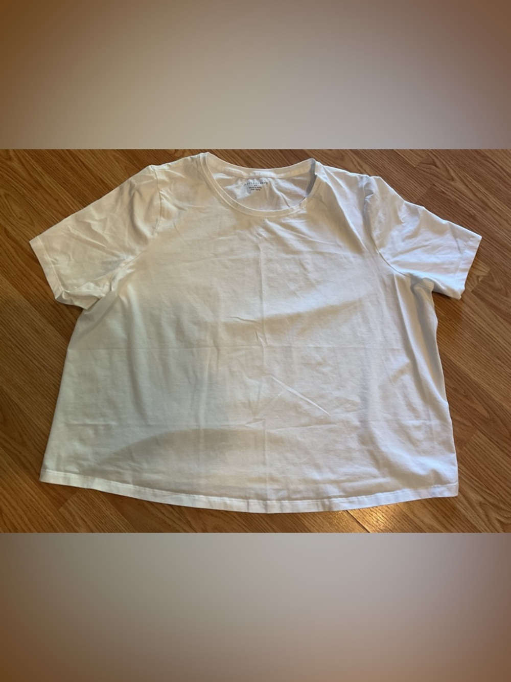 APPLESEED WOMENS 2X WHITE TSHIRT MADE IN INDIA VERY SOFT 50x24”